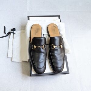 Gucci Princetown Horsebit Loafers Black Men US 8.5 Slip Ons Leather